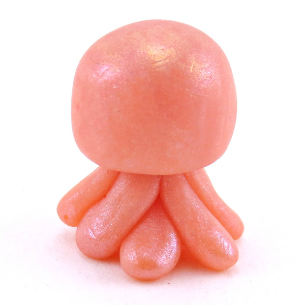 Peachy Pink Jellyfish Jelly Figurine - Polymer Clay Enchanted Ocean Animals