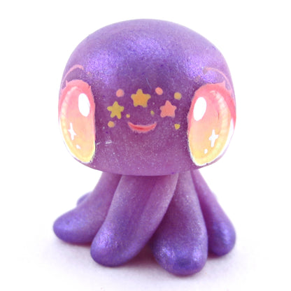 Purple Jellyfish Jelly Figurine - Polymer Clay Enchanted Ocean Animals