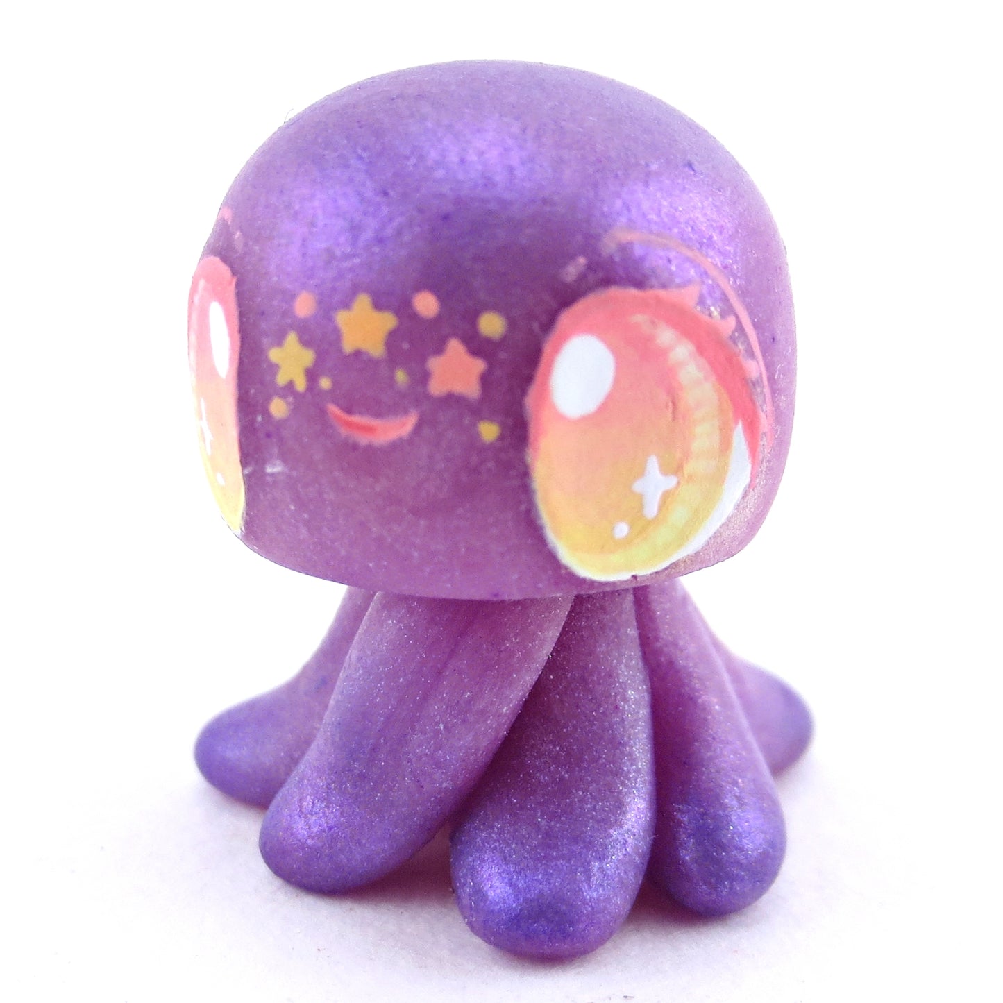 Purple Jellyfish Jelly Figurine - Polymer Clay Enchanted Ocean Animals