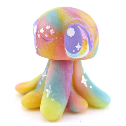 Rainbow Jellyfish Jelly Figurine - Polymer Clay Enchanted Ocean Animals