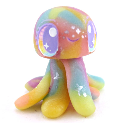 Rainbow Jellyfish Jelly Figurine - Polymer Clay Enchanted Ocean Animals