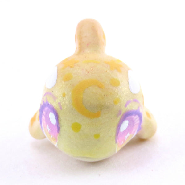 Mini Baby Peachy Constellation Ombre Orca Whale Figurine - Polymer Clay Enchanted Ocean Animals