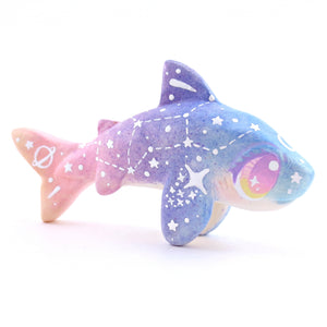 Sunset Constellation Ombre Shark Figurine - Polymer Clay Enchanted Ocean Animals