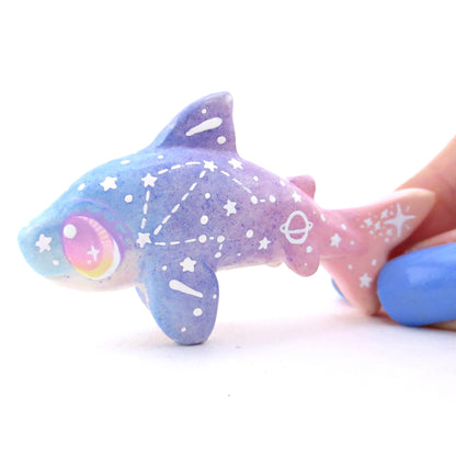 Sunset Constellation Ombre Shark Figurine - Polymer Clay Enchanted Ocean Animals