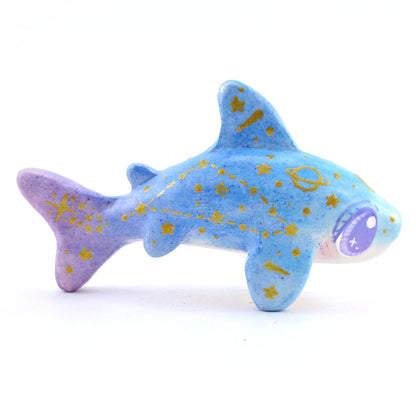 Green/Blue/Purple Constellation Ombre Shark Figurine - Polymer Clay Enchanted Ocean Animals