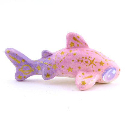 Pink/Purple Constellation Ombre Leopard Shark Figurine - Polymer Clay Enchanted Ocean Animals