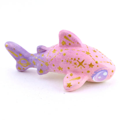 Pink/Purple Constellation Ombre Leopard Shark Figurine - Polymer Clay Enchanted Ocean Animals