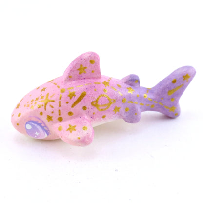 Pink/Purple Constellation Ombre Leopard Shark Figurine - Polymer Clay Enchanted Ocean Animals