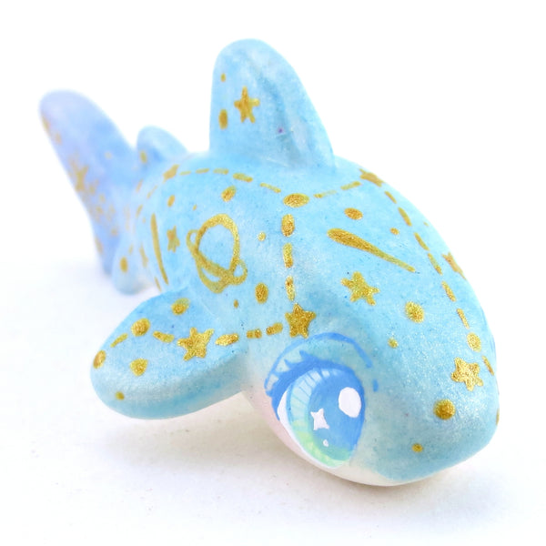 Blue/Green Constellation Ombre Leopard Shark Figurine - Polymer Clay Enchanted Ocean Animals