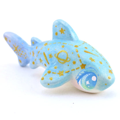 Blue/Green Constellation Ombre Leopard Shark Figurine - Polymer Clay Enchanted Ocean Animals