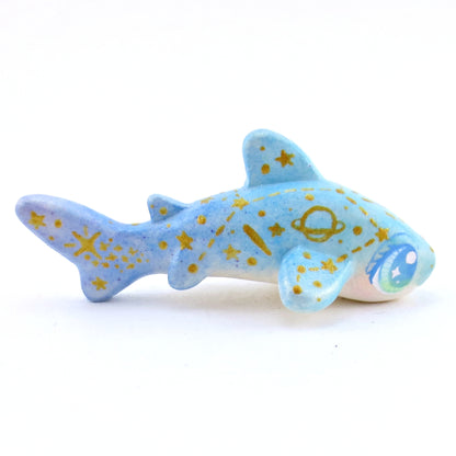 Blue/Green Constellation Ombre Leopard Shark Figurine - Polymer Clay Enchanted Ocean Animals