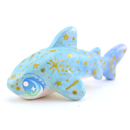 Blue/Green Constellation Ombre Leopard Shark Figurine - Polymer Clay Enchanted Ocean Animals