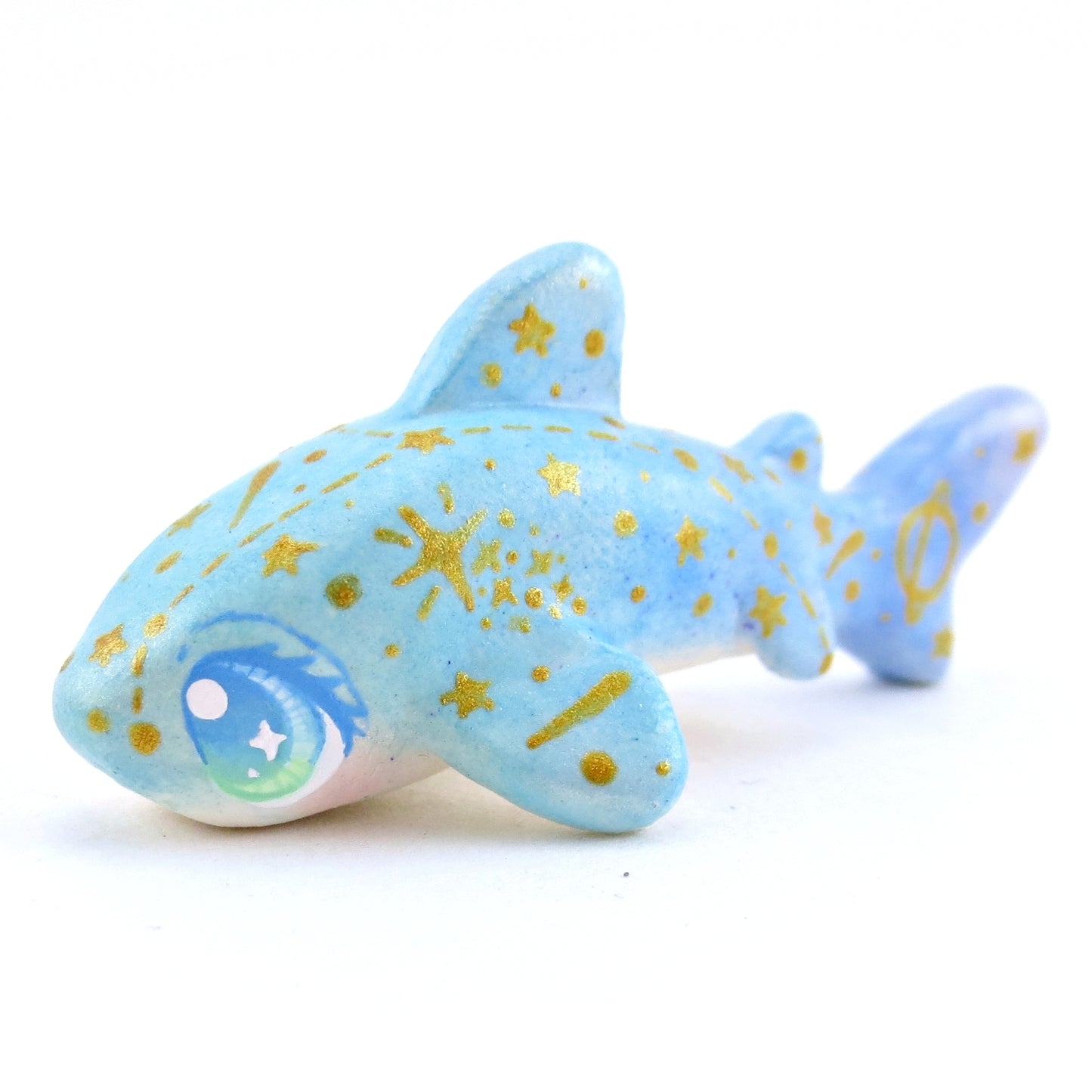 Blue/Green Constellation Ombre Leopard Shark Figurine - Polymer Clay Enchanted Ocean Animals