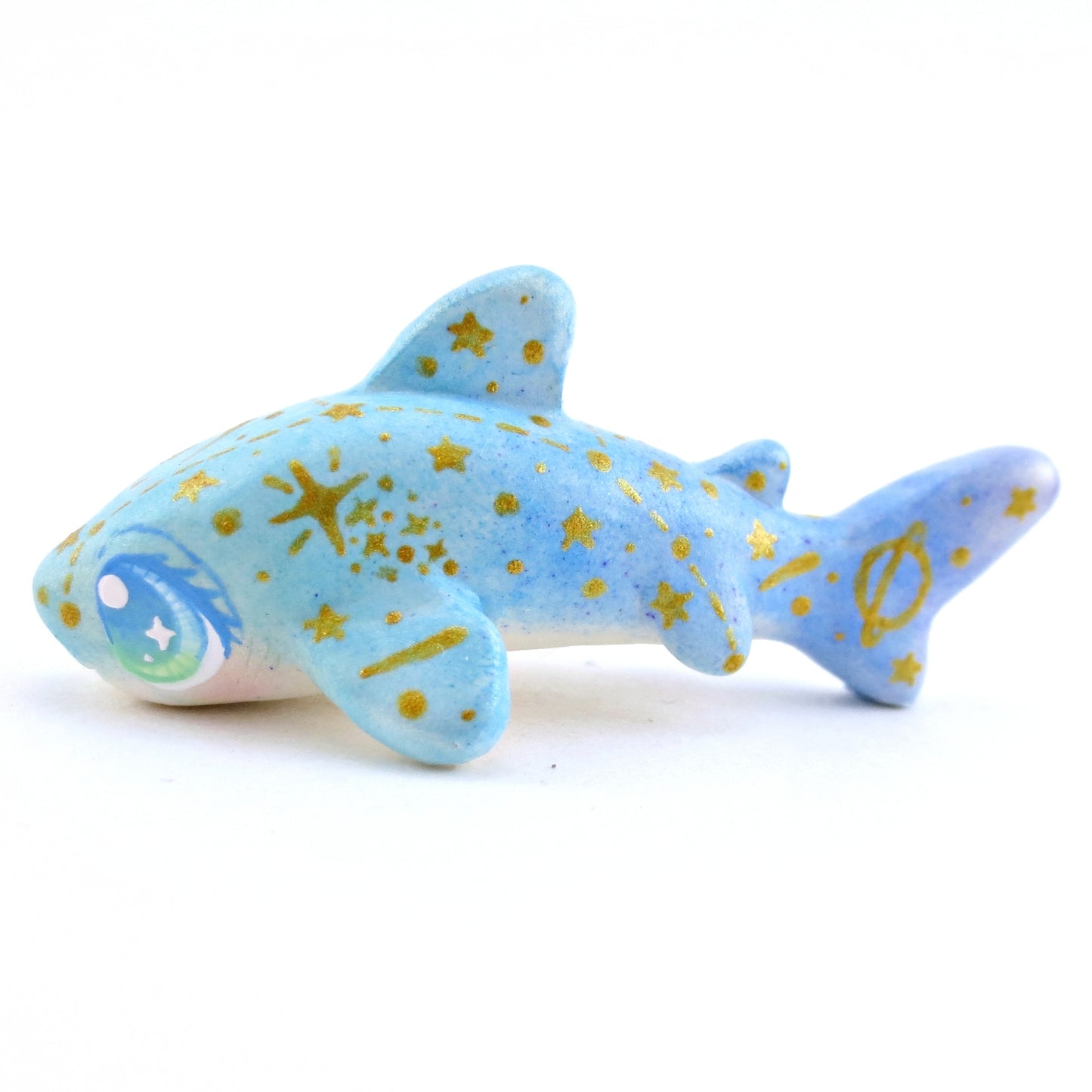 Blue/Green Constellation Ombre Leopard Shark Figurine - Polymer Clay Enchanted Ocean Animals