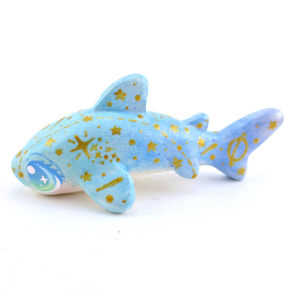 Blue/Green Constellation Ombre Leopard Shark Figurine - Polymer Clay Enchanted Ocean Animals