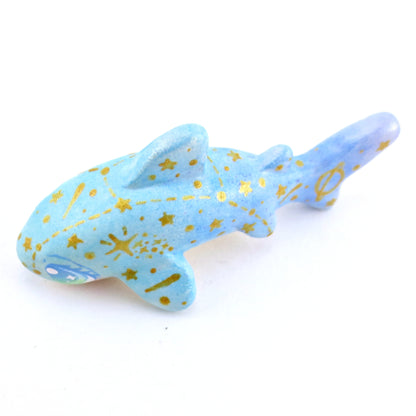 Blue/Green Constellation Ombre Leopard Shark Figurine - Polymer Clay Enchanted Ocean Animals