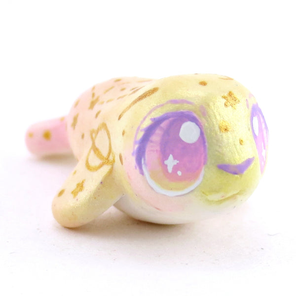 Peachy Constellation Ombre Seal Figurine - Polymer Clay Enchanted Ocean Animals