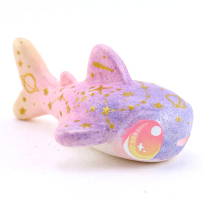 Sunset Constellation Ombre Whale Shark Figurine - Polymer Clay Enchanted Ocean Animals