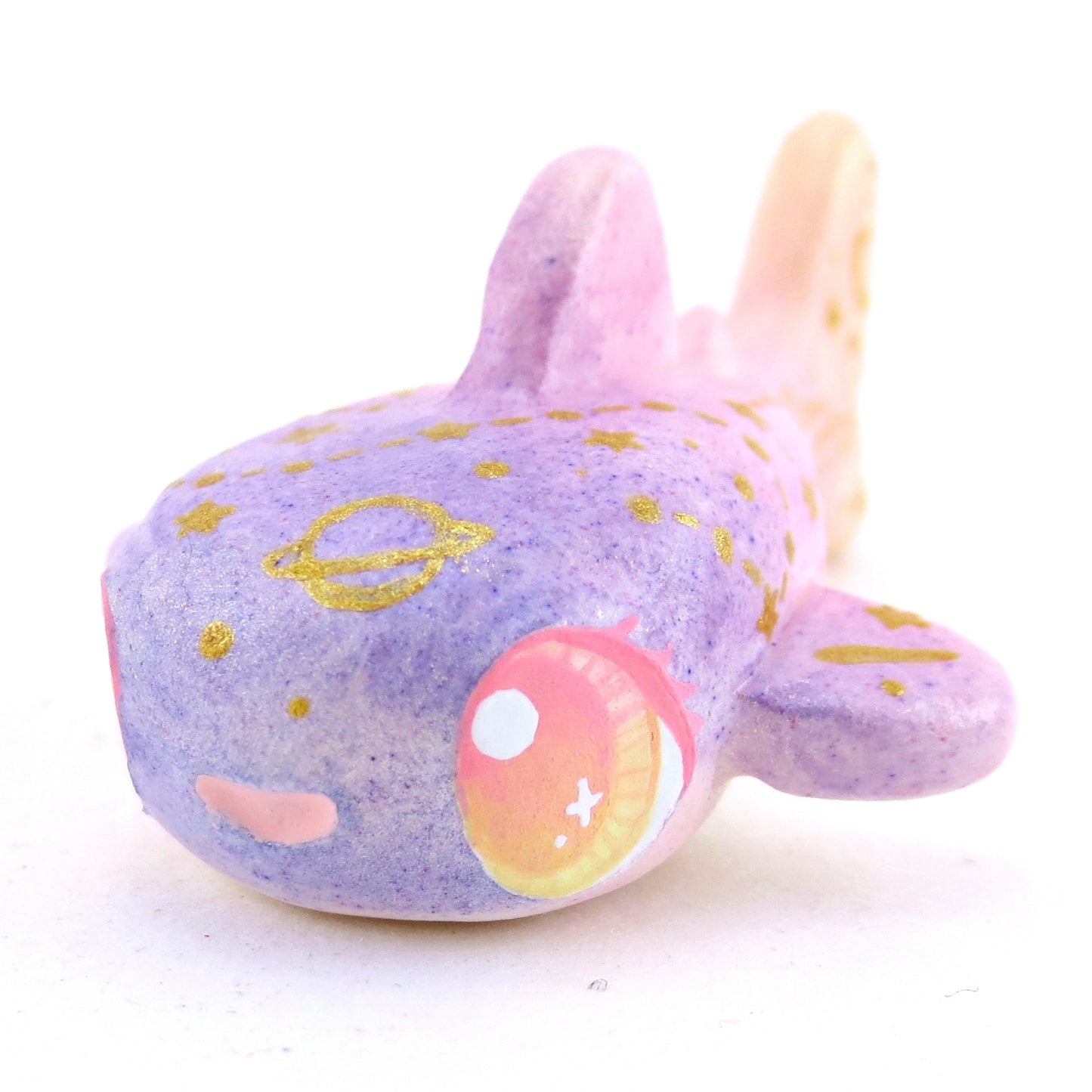 Sunset Constellation Ombre Whale Shark Figurine - Polymer Clay Enchanted Ocean Animals