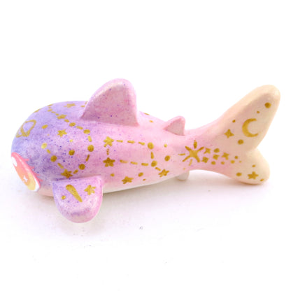 Sunset Constellation Ombre Whale Shark Figurine - Polymer Clay Enchanted Ocean Animals