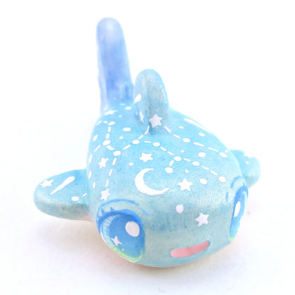 Green/Blue Constellation Ombre Whale Shark Figurine - Polymer Clay Enchanted Ocean Animals