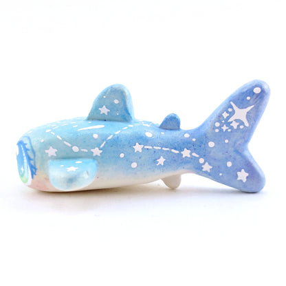 Green/Blue Constellation Ombre Whale Shark Figurine - Polymer Clay Enchanted Ocean Animals