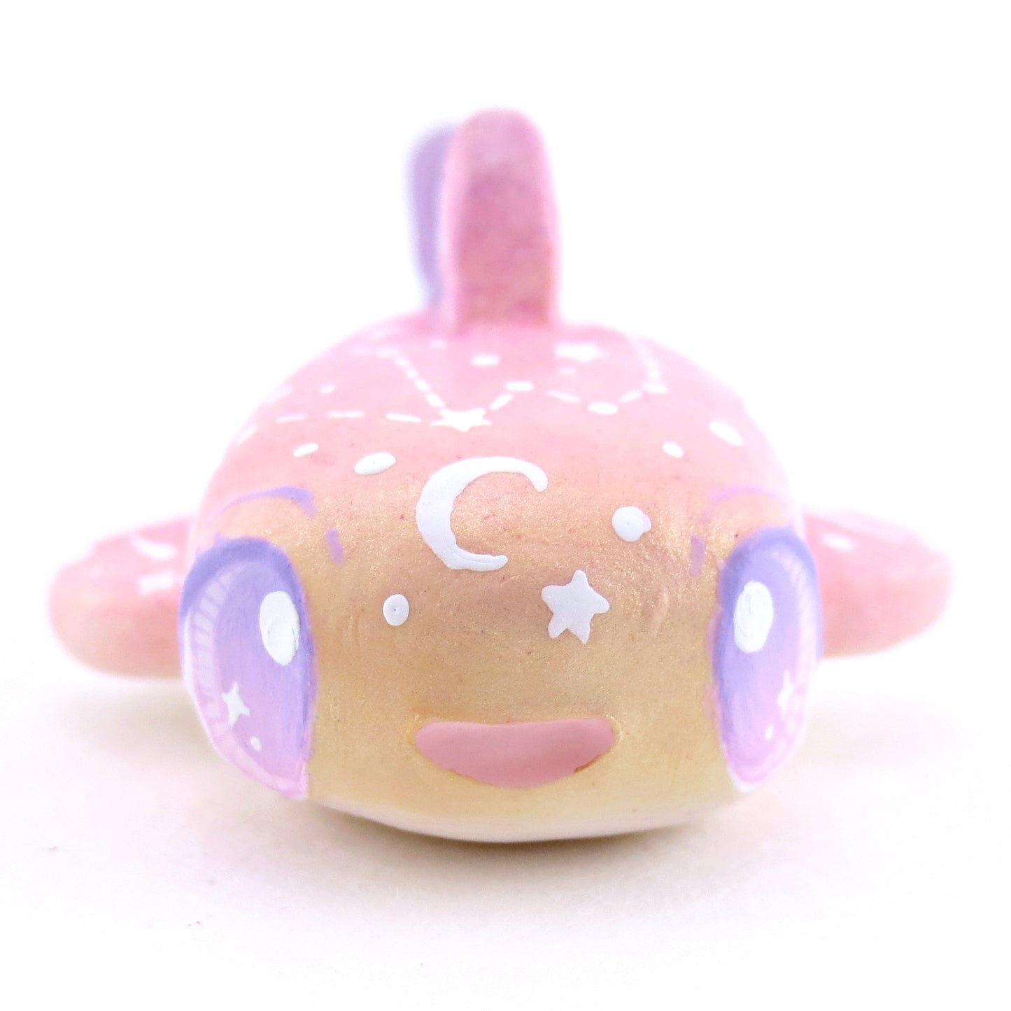 Peach/Pink/Purple Constellation Ombre Whale Shark Figurine - Polymer Clay Enchanted Ocean Animals