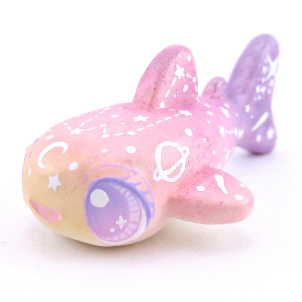 Peach/Pink/Purple Constellation Ombre Whale Shark Figurine - Polymer Clay Enchanted Ocean Animals