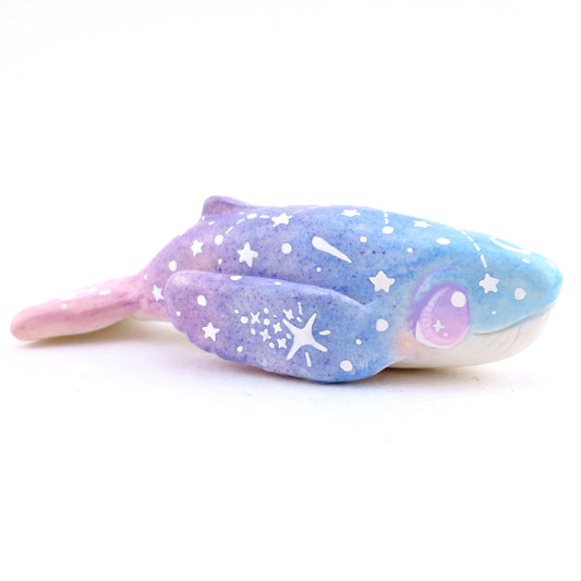 Blue/Purple/Pink Constellation Ombre Whale Figurine - Polymer Clay Enchanted Ocean Animals