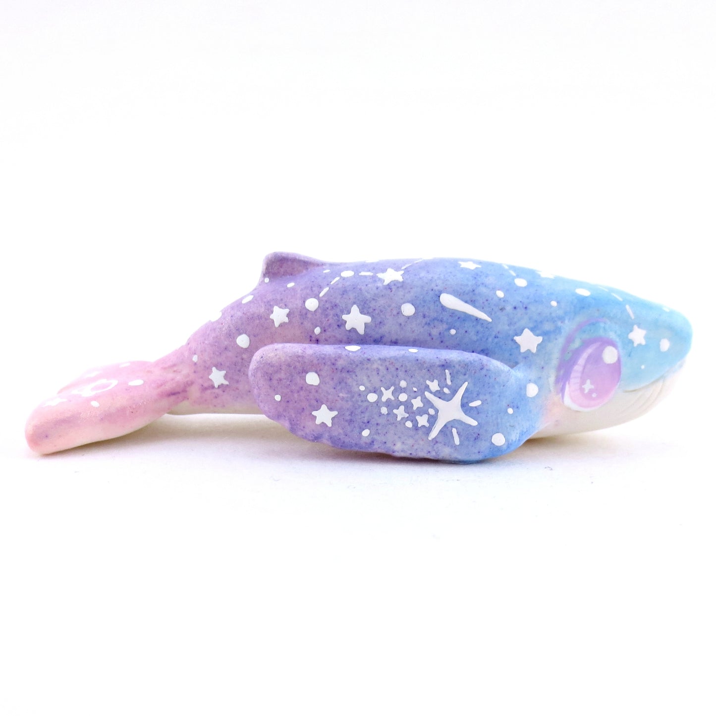 Blue/Purple/Pink Constellation Ombre Whale Figurine - Polymer Clay Enchanted Ocean Animals