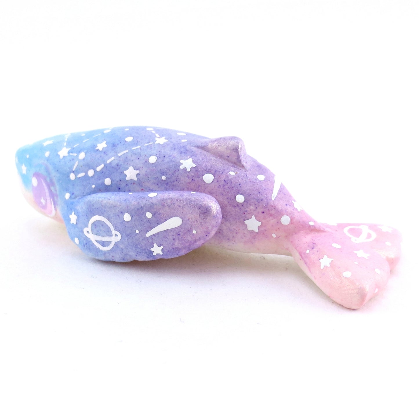 Blue/Purple/Pink Constellation Ombre Whale Figurine - Polymer Clay Enchanted Ocean Animals