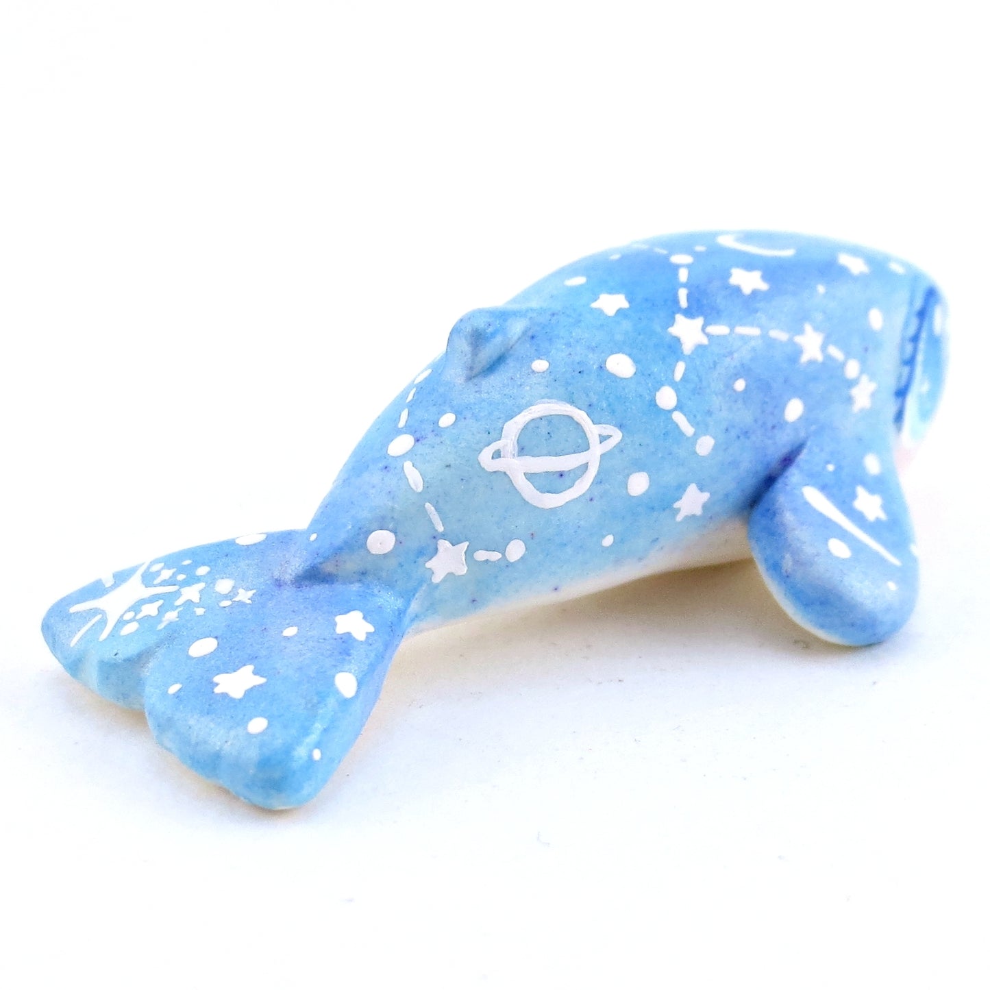 Constellation Blue Whale Figurine - Polymer Clay Enchanted Ocean Animals