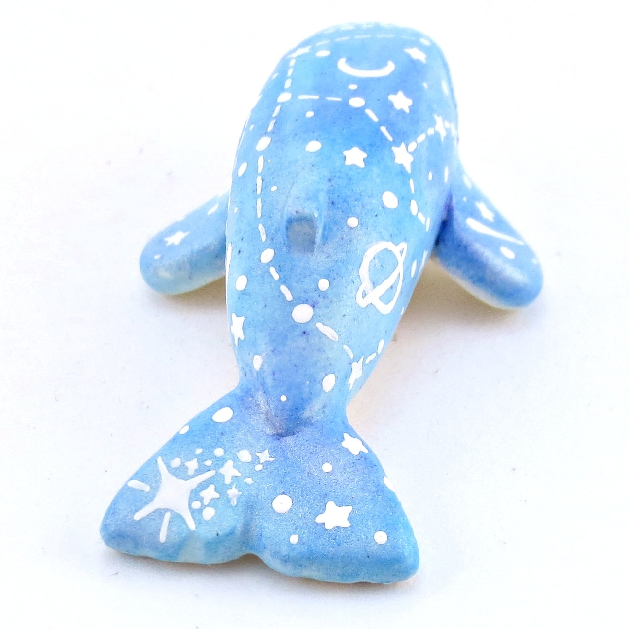 Constellation Blue Whale Figurine - Polymer Clay Enchanted Ocean Animals