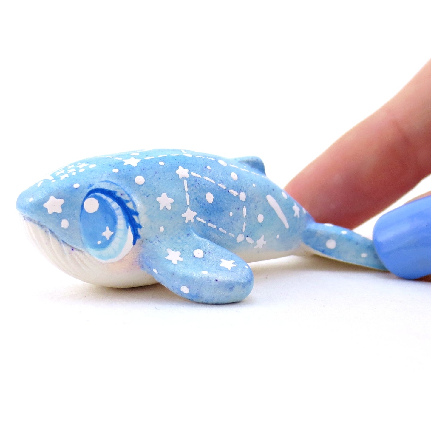 Constellation Blue Whale Figurine - Polymer Clay Enchanted Ocean Animals