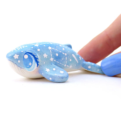 Constellation Blue Whale Figurine - Polymer Clay Enchanted Ocean Animals