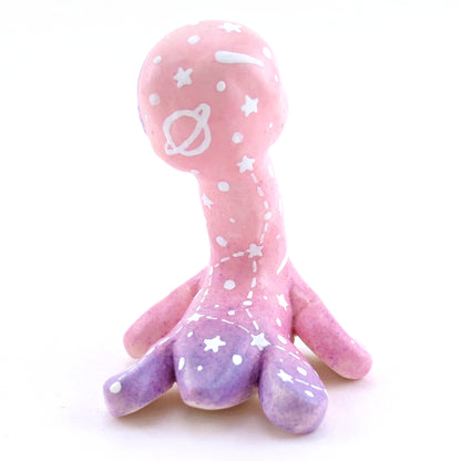 Peach/Pink/Purple Constellation Ombre Nessie Figurine - Polymer Clay Enchanted Ocean Animals