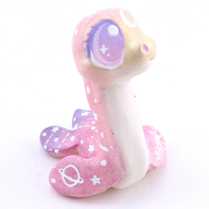 Peach/Pink/Purple Constellation Ombre Nessie Figurine - Polymer Clay Enchanted Ocean Animals