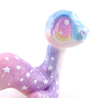 Constellation Ombre Noodle Nessie Figurine - Polymer Clay Enchanted Ocean Animals