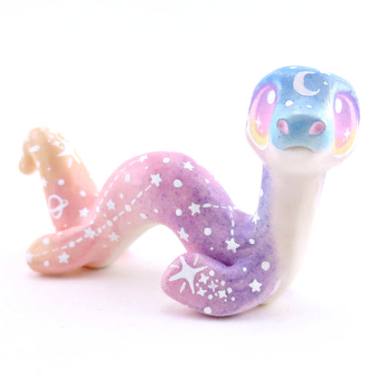 Constellation Ombre Noodle Nessie Figurine - Polymer Clay Enchanted Ocean Animals