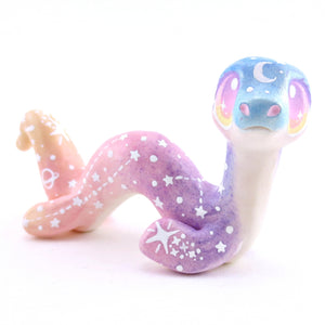 Constellation Ombre Noodle Nessie Figurine - Polymer Clay Enchanted Ocean Animals