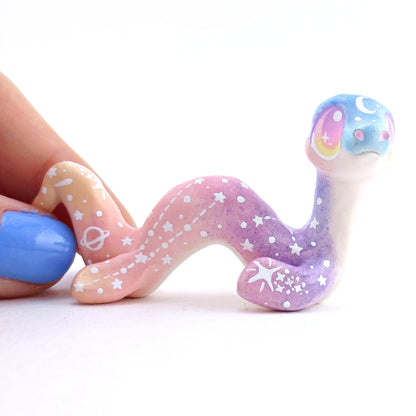 Constellation Ombre Noodle Nessie Figurine - Polymer Clay Enchanted Ocean Animals