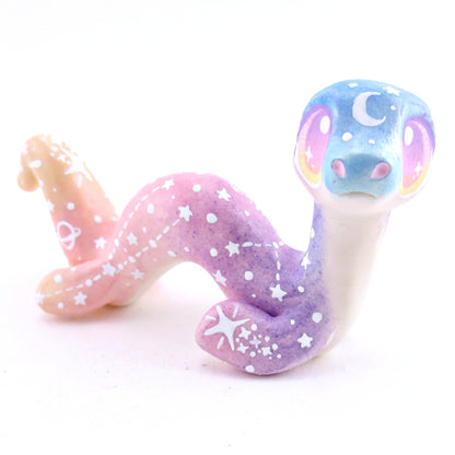 Constellation Ombre Noodle Nessie Figurine - Polymer Clay Enchanted Ocean Animals