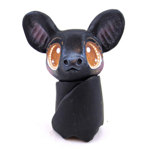 Black Bat Figurine - Polymer Clay Cottagecore Fall Animal Collection