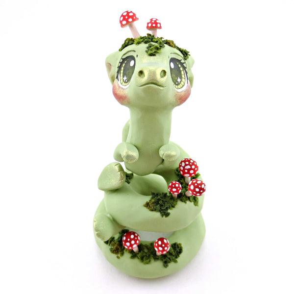 Mushroom Noodle Dragon Figurine - Polymer Clay Cottagecore Fall Animal Collection