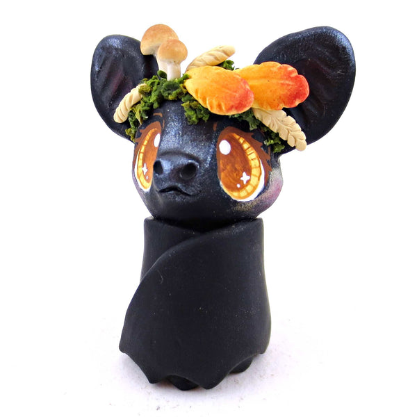 Fall Crown Bat Figurine - Polymer Clay Cottagecore Fall Animal Collection