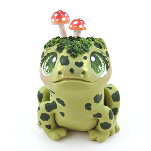 Mushroom Frog Figurine - Polymer Clay Fall Collection