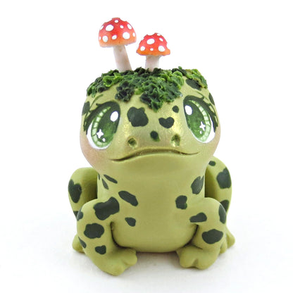 Mushroom Frog Figurine - Polymer Clay Fall Collection