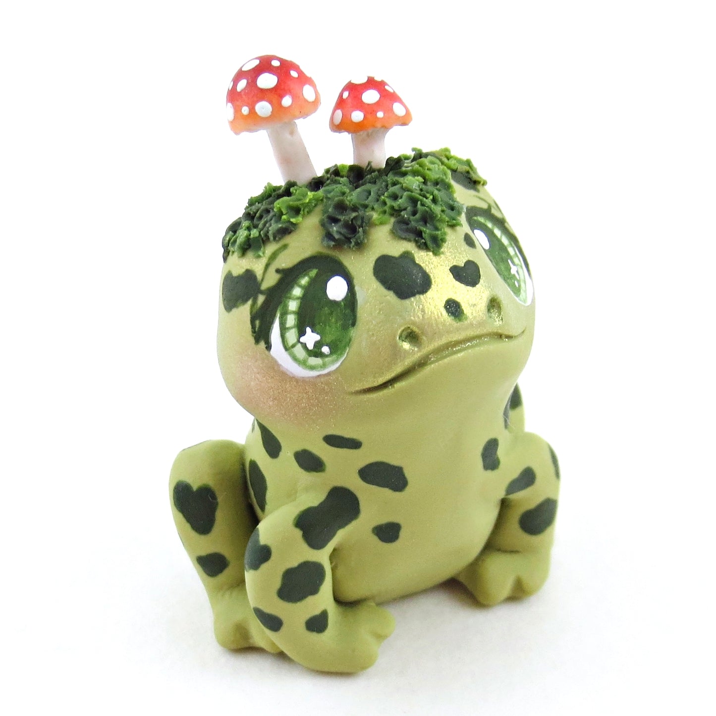 Mushroom Frog Figurine - Polymer Clay Fall Collection