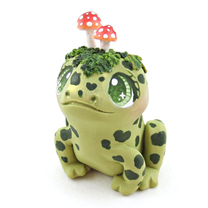 Mushroom Frog Figurine - Polymer Clay Fall Collection