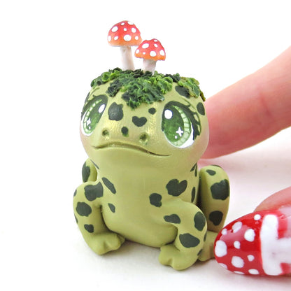 Mushroom Frog Figurine - Polymer Clay Fall Collection